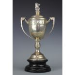 A silver presentation trophy, Martin Hall & Co Ltd, Sheffield 1927,