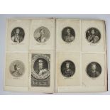 An album of 18th century engravings of Kings and Queens of Great Britain and nobility,