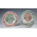 Four Glasgow Pottery bowls, J. & M.P. Bell & Co. Ltd, 'Dhurian and Nanus' pattern, Rd.No.