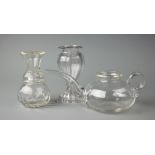 A 19th century glass invalid feeder, circa 1850, 6.