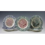 Three Glasgow Pottery bowls, J. & M.P. Bell & Co. Ltd, 'Borneo' pattern, Rd.No.