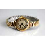 A ladies 18ct yellow gold wristwatch, early 20th century,