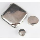 An Edwardian silver Arts and Crafts cigarette case, Steinhart & Co,