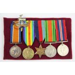 A World War I and II medal group of five to 4095 Pte H Meakin R.War.
