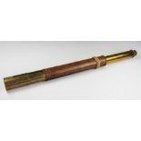 A 19th century Dollond of London lacquered brass 'Day or Night' telescope,