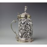 A 19th century Elkington Mason & Co silver plated tankard,
