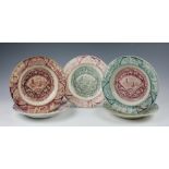 Five Glasgow Pottery bowls, J. & M.P. Bell & Co. Ltd, 'Johore' pattern, Rd.No.