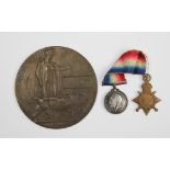 A World War I pair and death plaque to 2831 Pte A. Brassey Ches.