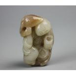 A Chinese Jade carving, lu ru feng mu group,