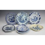 A late 18th century Liverpool Penningtons blue and white octagonal plate,