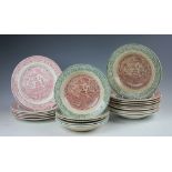 Six Glasgow Pottery bowls, J. & M.P. Bell & Co. Ltd, 'Pekin' pattern, Rd.No.