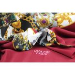 A vintage Chanel Paris silk scarf,