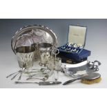 A collection of 19th century and later silver plated wares,