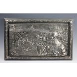 A Coalbrookdale cast iron commemorative Abraham Darby plaque,