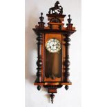 A walnut and beech Vienna regulator,