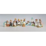 Six Beswick Beatrix Potter figures comprising; 'Anna Maria', 'Mr Benjamin Bunny & Peter Rabbit',