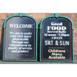 Two 20th century painted wood advertising pub signs,