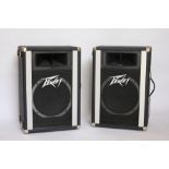 A pair of Peavey model 112H speakers (2) (Not tested - sold as a decorative item only)