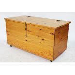 A modern pine trunk / coffer,