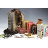 A selection of vintage items to include a Ladies mink stole,