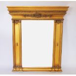 A Regency style gilt wood and composition pier mirror,