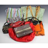 A collection of eighteen ladies hand bags etc, predominantly Russell & Bromley,