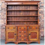 An early 19th century North Wales break front oak dresser,