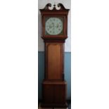 A late George III oak eight day longcase clock,