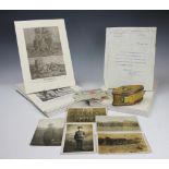 Five World War I photographic postcards relating to Corporal G. T.