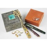 A collection of jewellery, to include; A Mikimoto pearl set brooch, in original box,