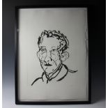 Tony Bevan (1951-) - Modern British, Etching, Portrait of a man, Signed and numbered 18/40,