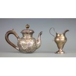 A George III silver cream jug, Ann Chesterman, London 1778,