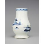 A rare Philip Christian, Liverpool porcelain blue and white dry mustard, circa 1770,