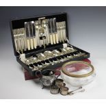 A cased silver plated canteen 'The Adderley Cabinet',