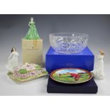 A selection of collectable ceramics to include a Minton butter dish and cover,