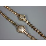 Two ladies 9ct gold wristwatches, an Accurist 21 Jewels and an Everite example,