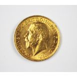 A George V gold Sovereign dated 1913