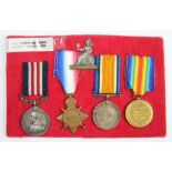 A World War I Military Medal group of four to 16805 Pte G. Freestone, 7/Norf.