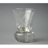 A Masonic firing glass, circa 1894, 'Anchor Lodge No.