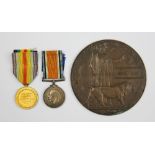 A World War I pair and death plaque to 34715 Pte E. Guest Ches.