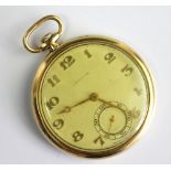 A Tiffany & Co 18K yellow gold pocket watch, dated 1929,