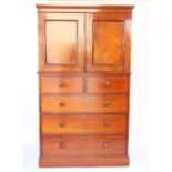 A Victorian mahogany linen chest,