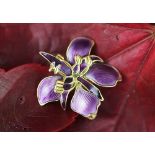 A David Andersen Willow Herb brooch from the Flora collection,