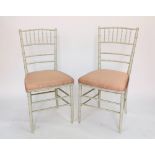 A set of four French Regency style chairs, of Chiavari type,
