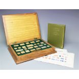 A limited edition Stamps of Royalty silver gilt stamp set of twenty five,