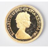 A proof gold half sovereign, dated 1980,