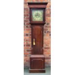 A George III oak and mahogany crossbanded 8 day longcase clock,