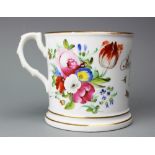 A 19th century Coalport documentary mug named 'Sarah Foulks, Tilston 1849',