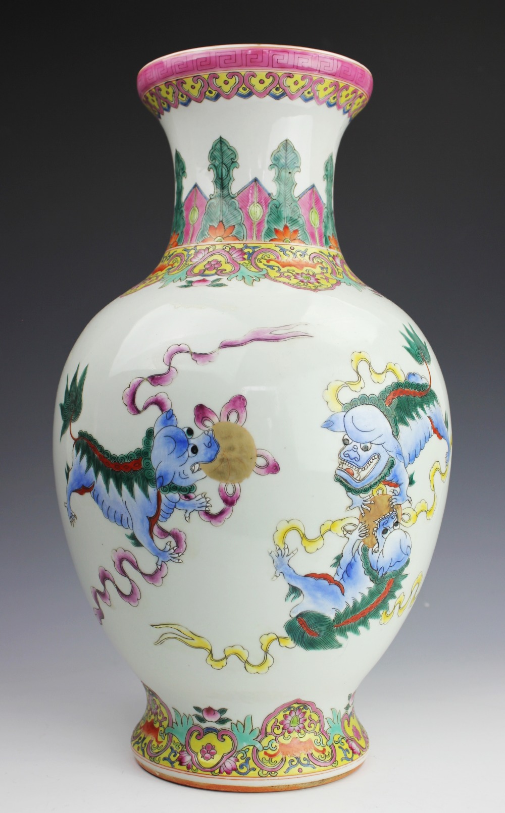 A Chinese famille rose vase, Daoguang seal mark, - Image 2 of 3