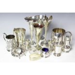 A selection of silver and plated wares,